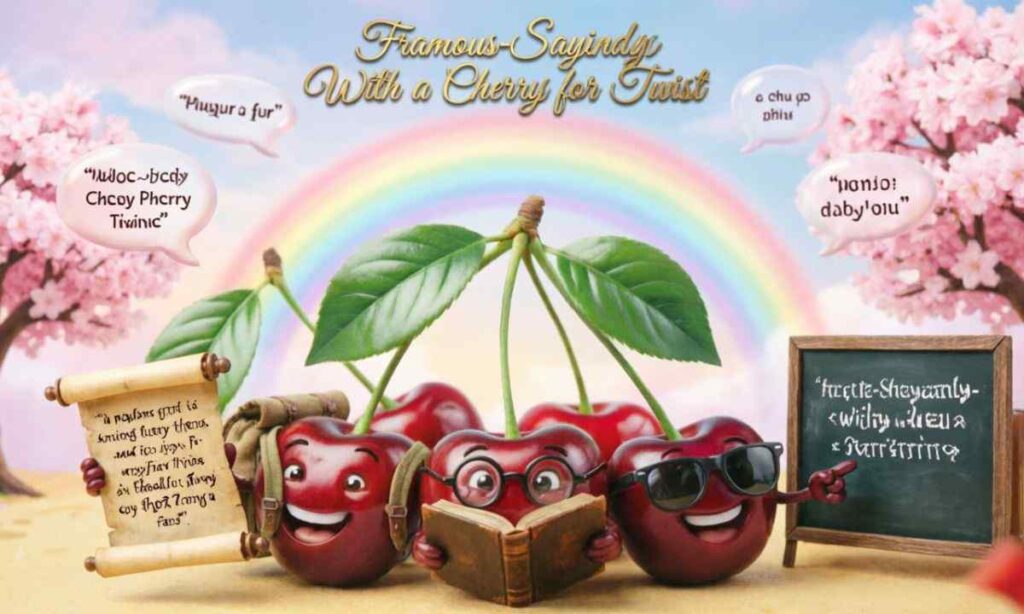 Famous Sayings With a Cherry Twist