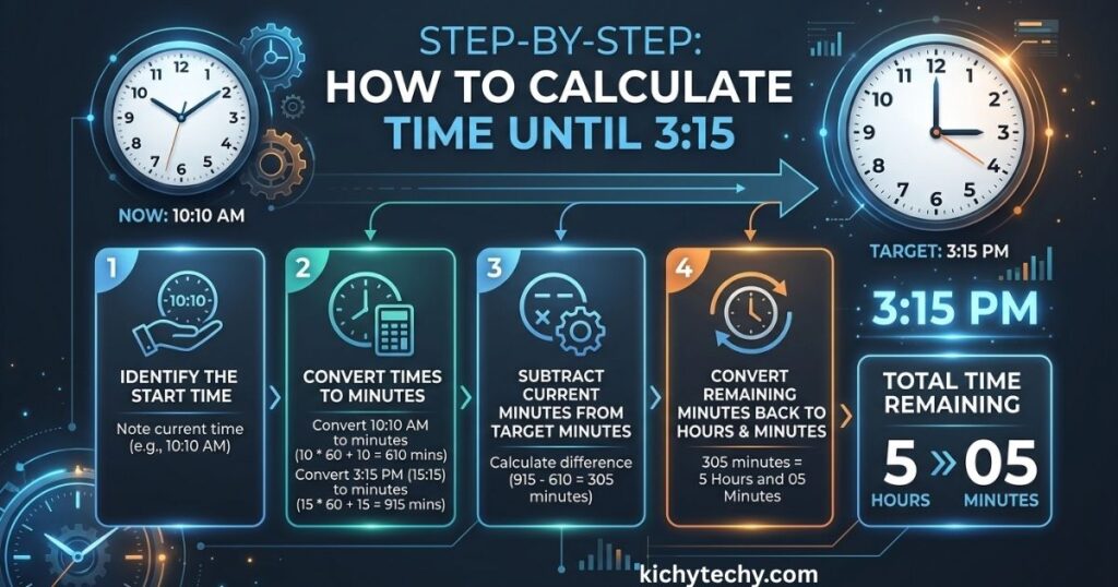 Step-by-Step: How to Calculate Time Until 3:15