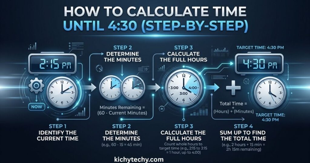 How to Calculate Time Until 4:30 (Step-by-Step)