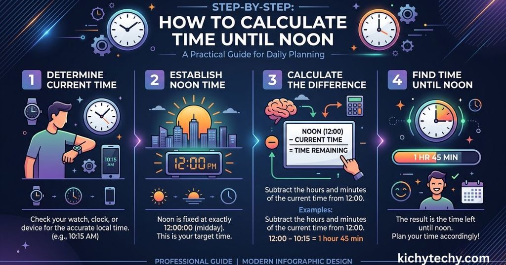 Step-by-Step: How to Calculate Time Until Noon