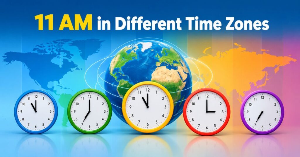 11 AM in Different Time Zones