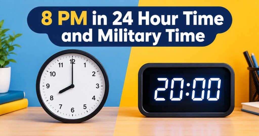8 PM in 24 Hour Time and Military Time