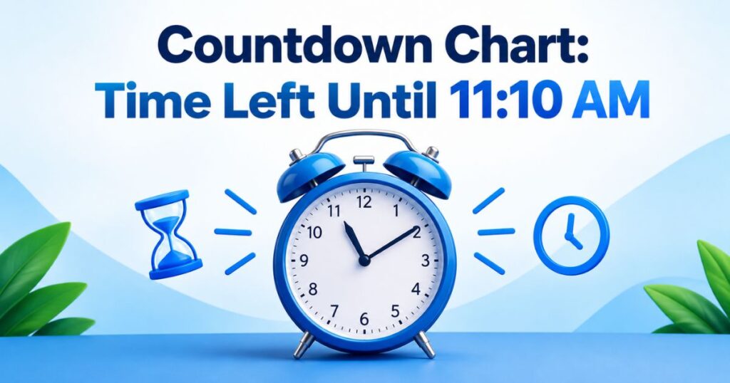 Countdown Chart Time Left Until 1110 AM