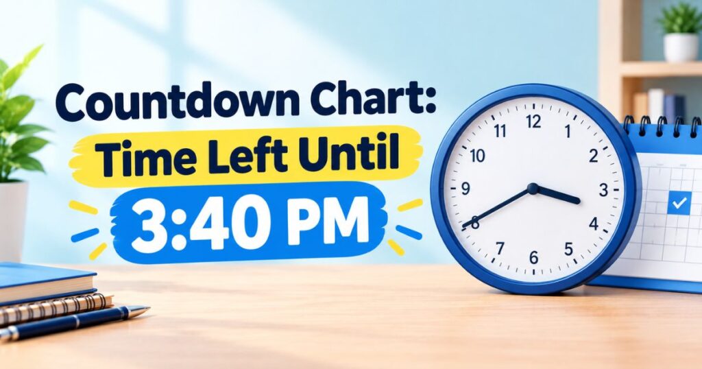 Countdown Chart Time Left Until 340 PM