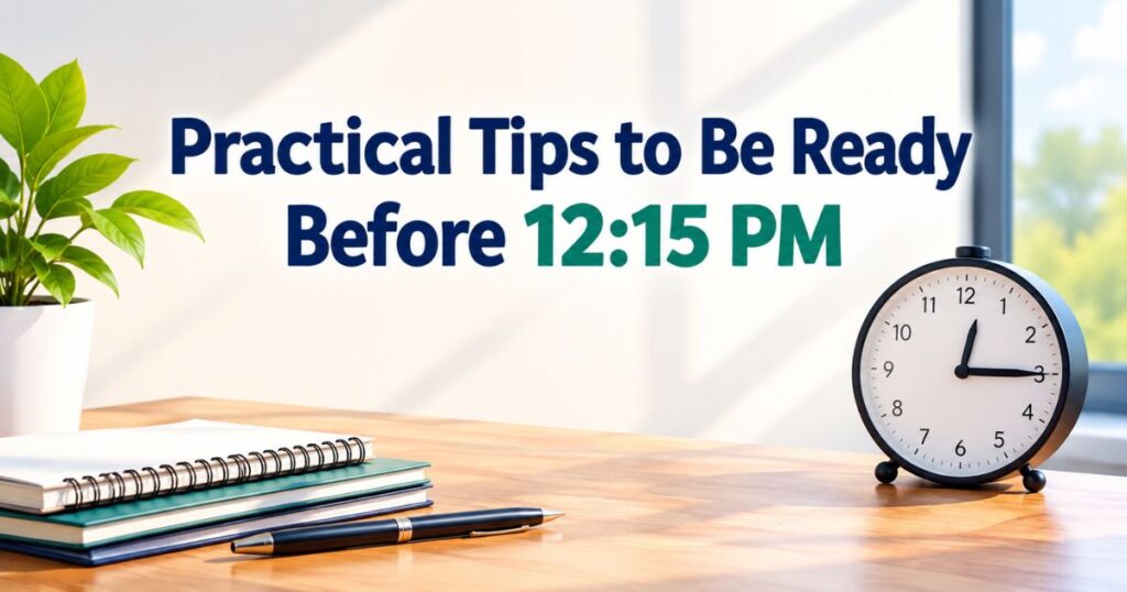 Practical Tips to Be Ready Before 1215 PM