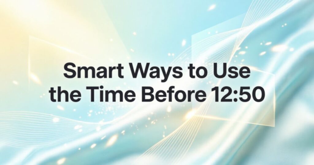 Smart Ways to Use the Time Before 1250